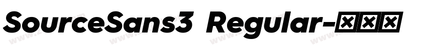 SourceSans3 Regular字体转换